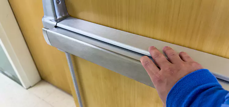 Installing a Push Bar on a Door Woodmere